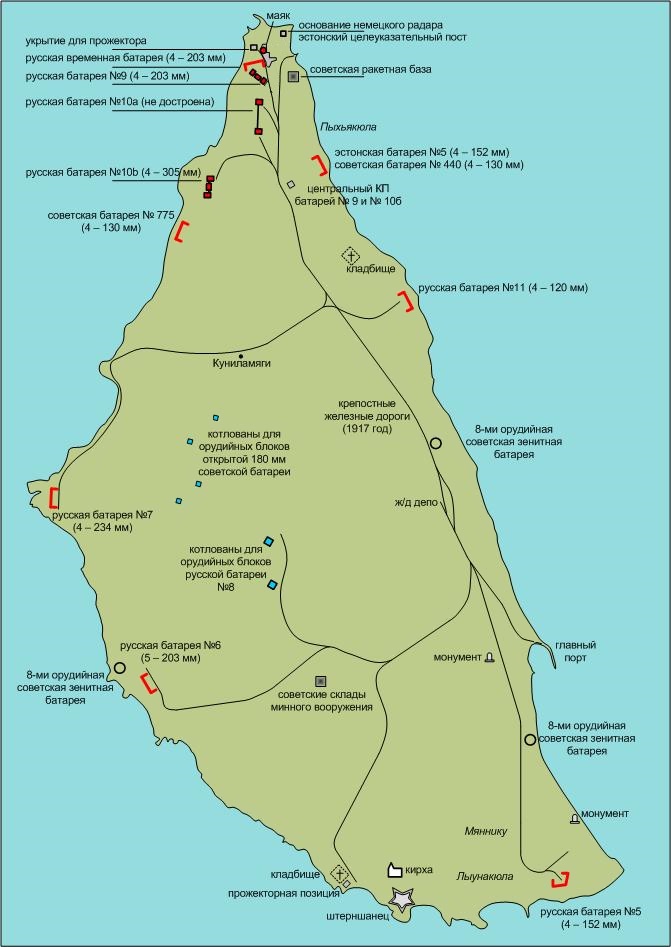 Карта острова Найссаар